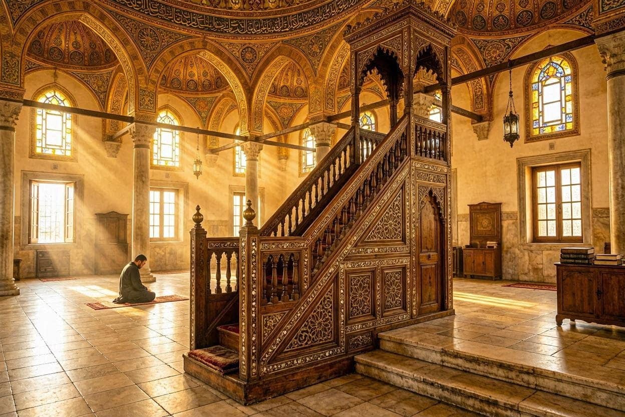مسجد اقصیٰ کا تاریخی لکڑی کا منبر جو سلطان نورالدین زنگی نے بنوایا تھا