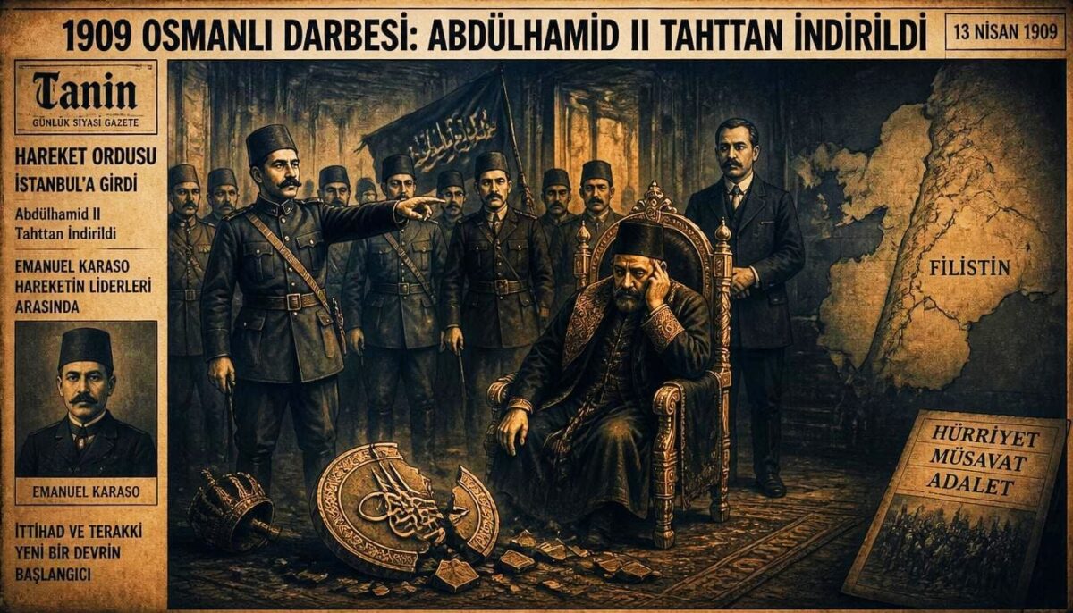 سلطان عبد الحمیدکا فلسطین انکار :سلطان عبد الحمید کی معزولی 