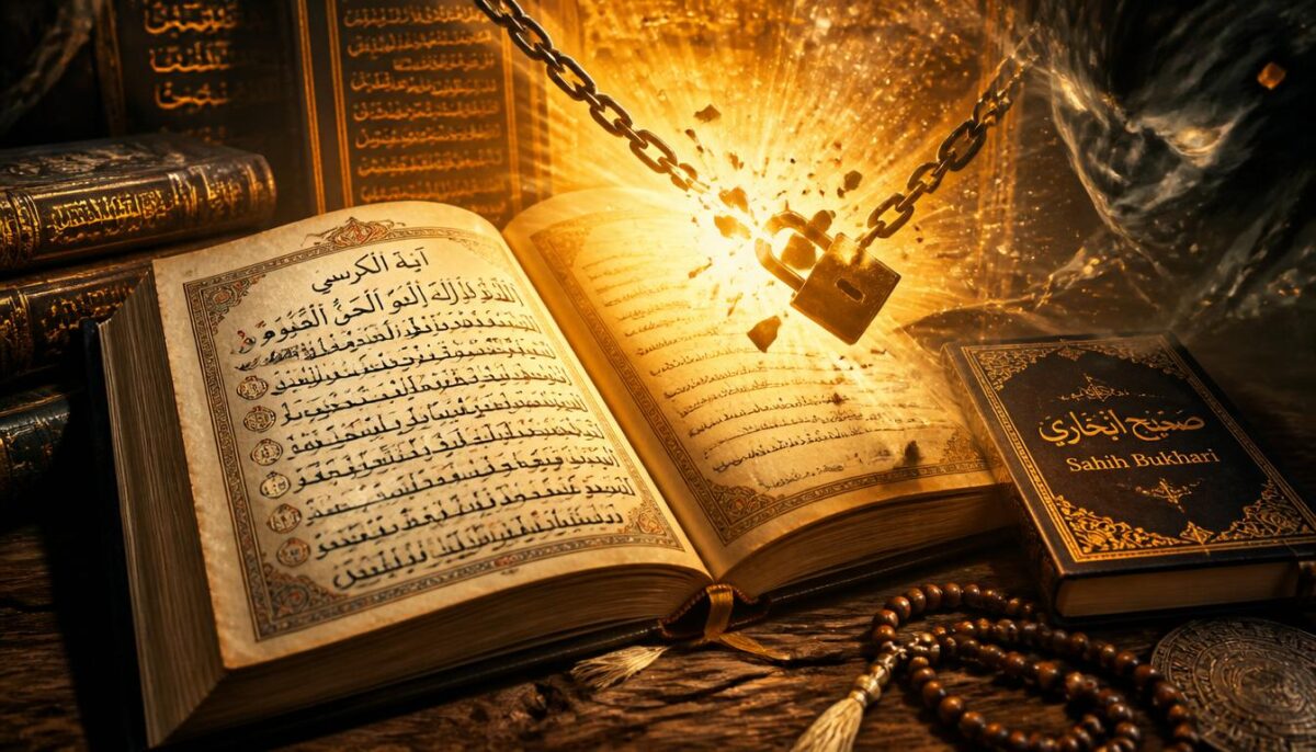آیت الکرسی قرآن - شیطان کی زنجیر ٹوٹنا ابو ہریرہ کے واقعے میں